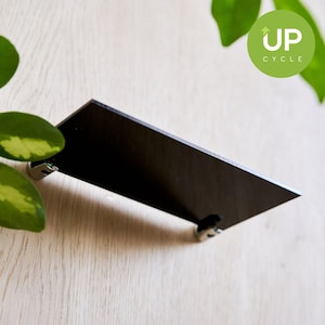 Black Acrylic Floating Shelf - Glass Shelf - Wall Display Rack - Bathroom Storage Shelf - Shelves for Decor and Cosmetics - Wall Decor Shelf
