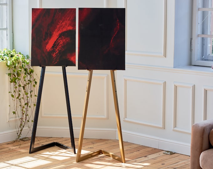 Metal Floor Easel - Black or White