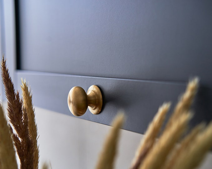 Brass Knobs - Brass Drawer Pulls - Gold Drawer Knobs - Cabinet Knob - Dresser Pulls - Solid Brass Ball Knob -  Bathroom Knob - Sold Per One