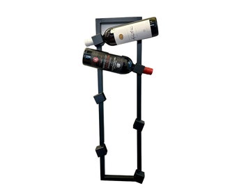 Casier à vin mural en métal - Casier à vin - Support à vin - Support à bouteille de vin - Casier à vin en acier - Support à vin - Cadeau de pendaison de crémaillère
