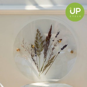 Acrylic Frame with Standoff Barrels - Dried Flower Frame for DIY Projects and Photo Collages - Wall Mounted Double Acrylic Photo Frame