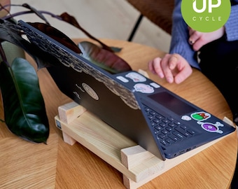Wood Laptop Stand - Wooden Computer Stand - Computer Holder - Office Desk Accessory - Macbook Holder - Laptop Stand for Desk - Sold Per One