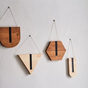 Pflanzgefäß aus Holz für Trockenblumen - Blumenvase aus Holz - Wandvase aus Holz - Pflanzenhalter aus Holz - Wanddeko - Verkauft pro Stück