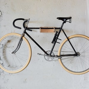 Sperrholz-Fahrrad-Wandhalterung Fahrradträger Fahrradhalter Rennrad-Wandhalterung Fahrradaufbewahrung Holz und weiße Farbe einzeln verkauft Bild 7