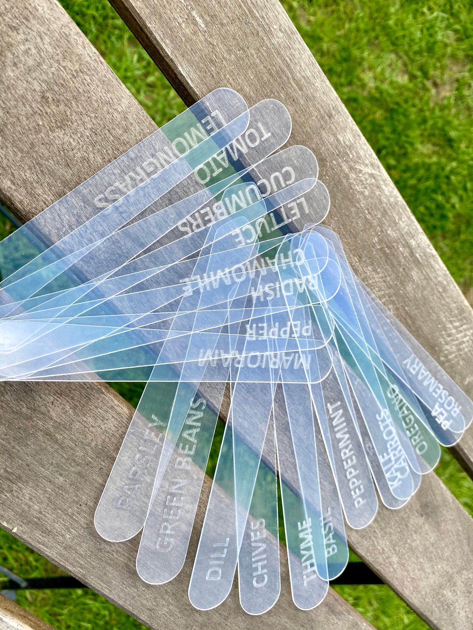 CUSTOM Plant Label SET Garden Stakes Plant Marker SET Acrylic Etsy