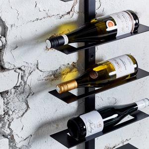 Metal Wine Rack Wine Storage Rack Wine Bottle Holder Wall Wine Rack Wall Wine Rack Wall Mount Rack Holds up to 6 or 10 Bottles image 10