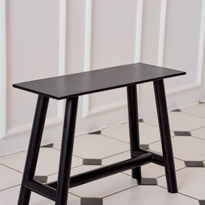 Escabeau en métal Tabouret compact et durable pour enfants Décoration de salle de bain Petit escabeau pour la cuisine Aide de cuisine Noir image 6