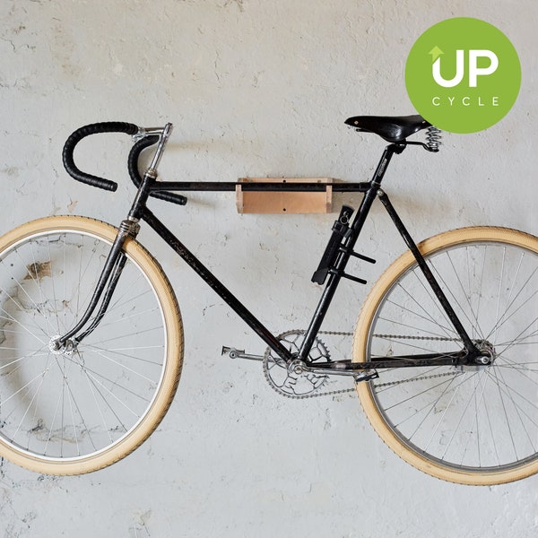 Plywood Bike Wall Mount - Bicycle Rack - Bike Holder - Road Bike Wall Mounted Rack - Bicycle Storage - Wood and White Color - Sold Per One