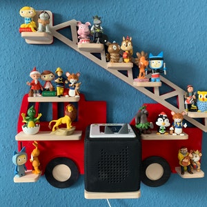 Tonie shelf fire brigade for Toniebox and Tonies colored