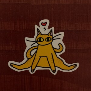 Orange Cat Vinyl Sticker
