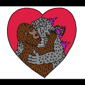 Godzilla und Kong Sticker