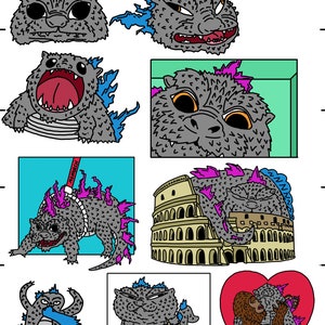 Godzilla Sticker Pack von 9