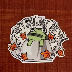 Over The Garden Wall Frog Vinyl Sticker