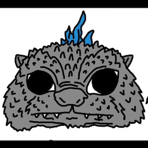 ゴジラ猫ステッカー1