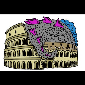 Godzilla Katze Sticker 7