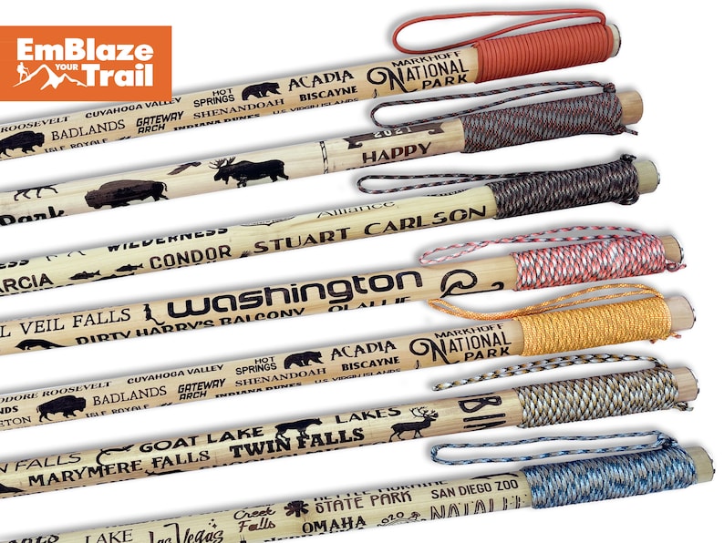 Personalized Walking Sticks Hiking Sticks Laser Engraved Etsy