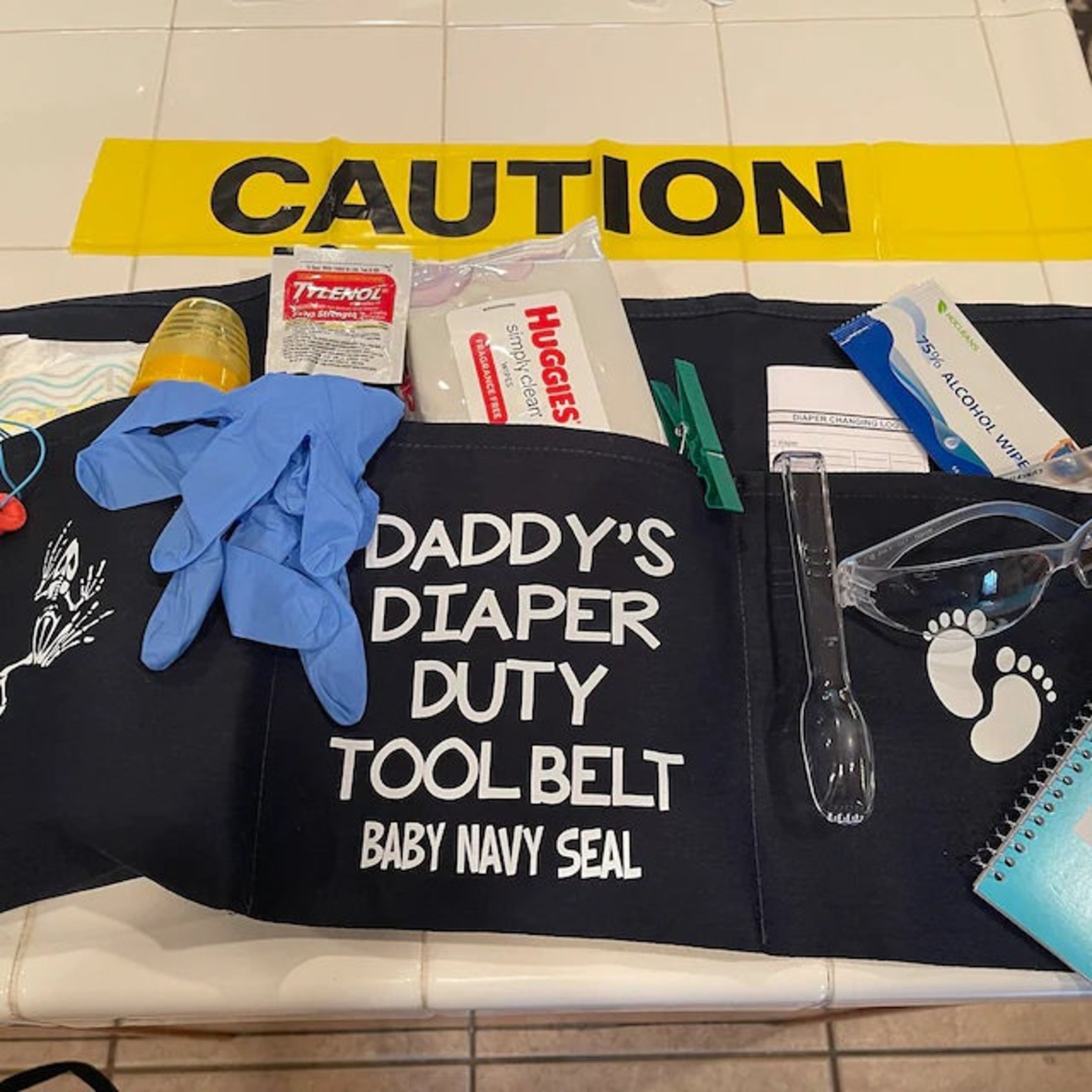 Custom Daddy's Diaper Duty Doody Tool Belt Baby Gag | Etsy