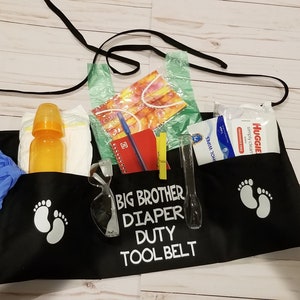 Big Brother On Diaper Duty DoodyTool Belt Big Brother Gift  Big Brother Survival Kit Big Brother Gift Decision Coin