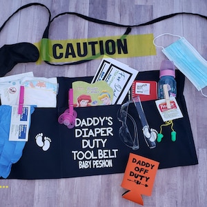 Daddy Diaper Duty Tool Belt New Dad Gift Baby Shower Dad Survival Kit Diaper Party New Dad Call of Doody