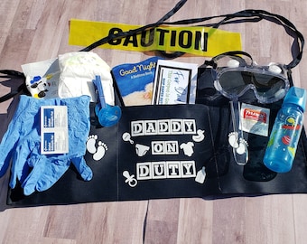 Daddy on Duty Diaper Duty Tool Belt Doody New Dad Gift Gag Baby Shower Dad Survival Kit Diaper Party Baby Announcement