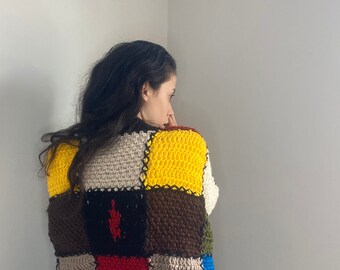 crochet patchwork vest