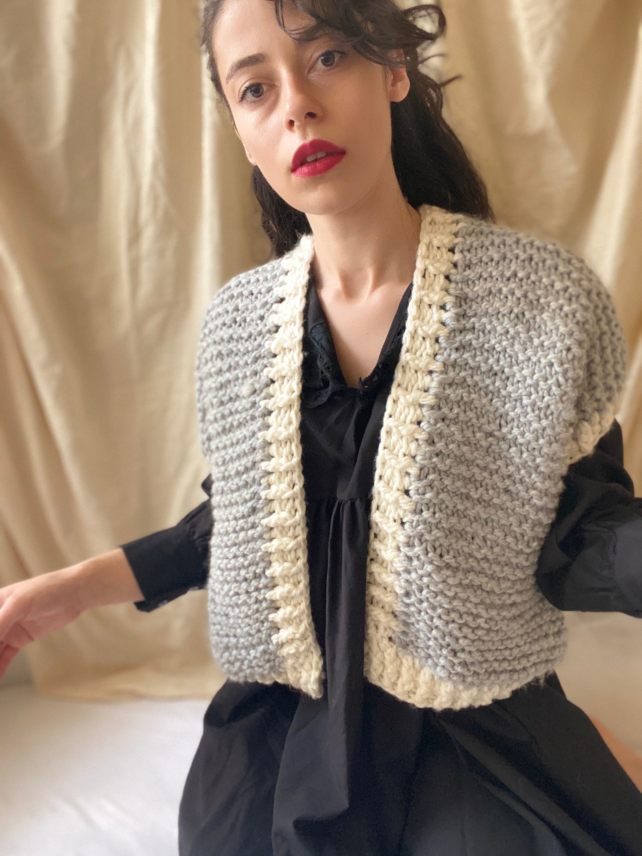 Women Knit Vintage Vest Wool Knit Vest Etsy