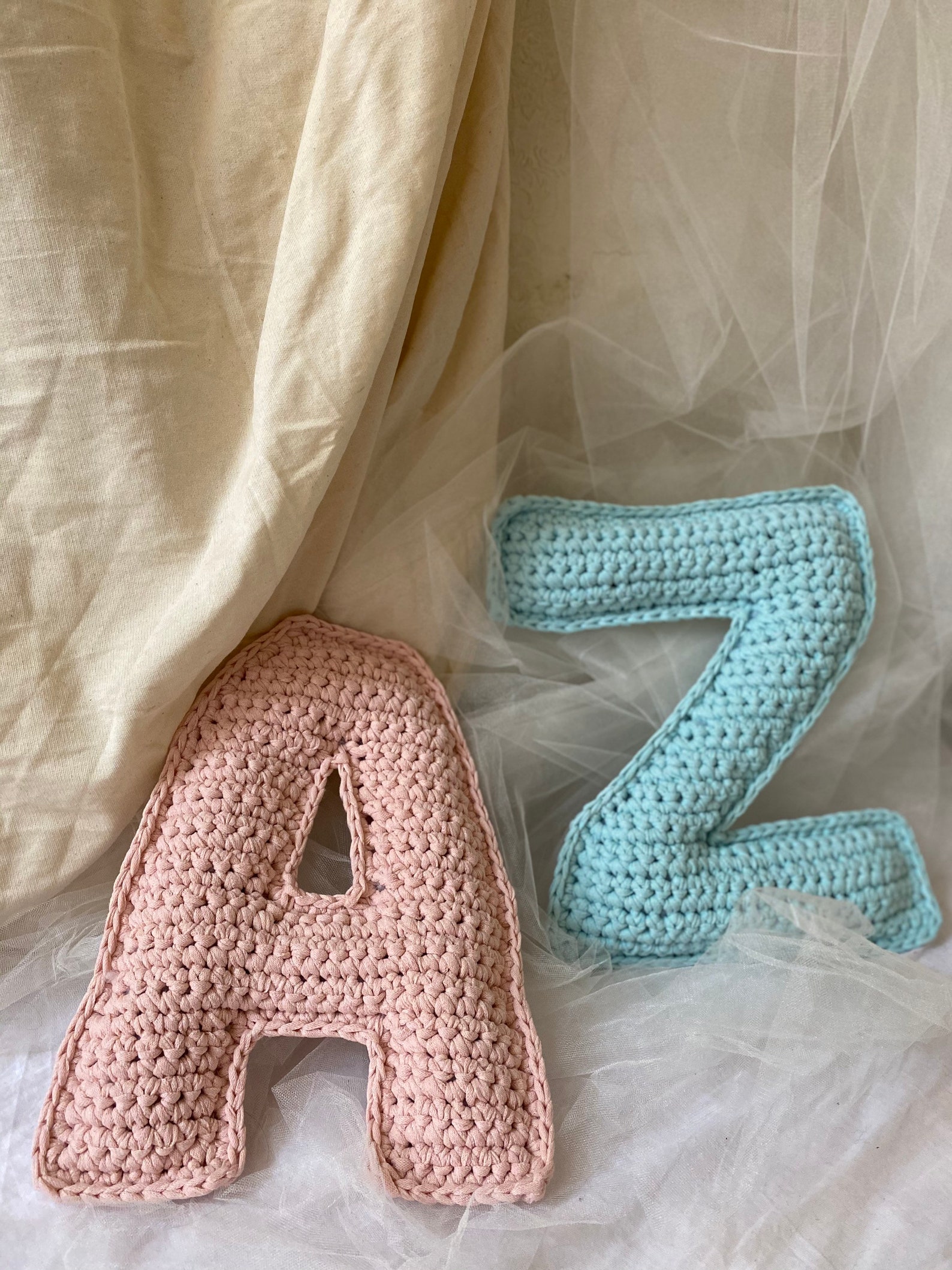 Decorative Letter Pillows Crochet Letter Pillows Etsy