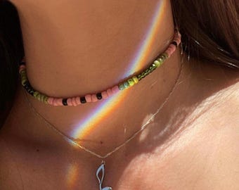 Watermelon waterproof adjustable necklace/ choker | vsco necklace | summer jewelry, vsco choker, summer jewelry, cute necklace