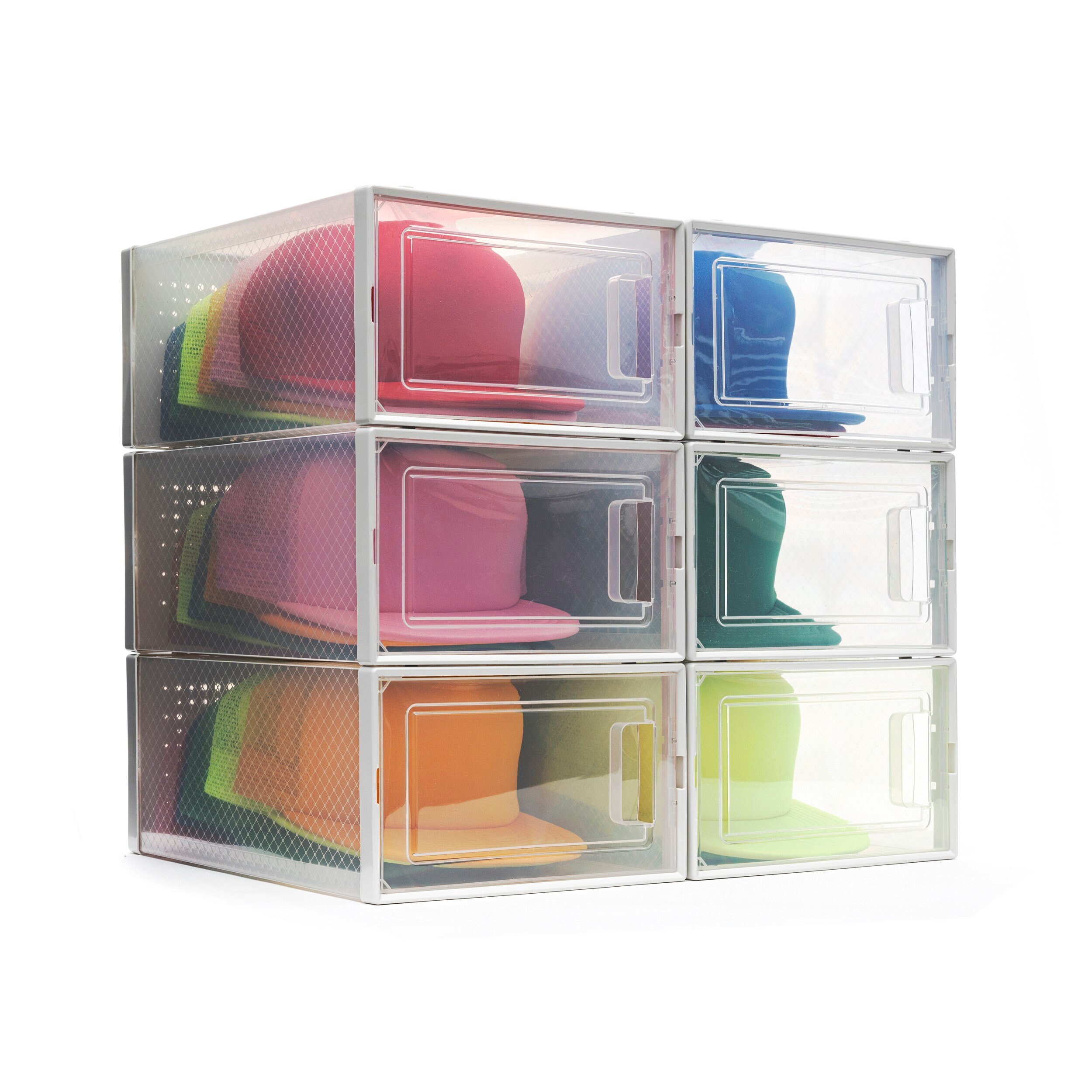 Boxy Concepts Transparent Hat Storage Box Pack of 6 Hat Etsy
