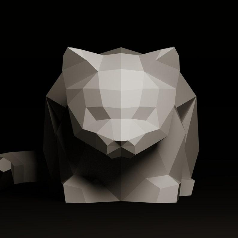 Download Cat Papercraft 3d Svg Dxf Pdf Diy Low Poly Paper Crafts Decor Model Template Gift Craft Supplies Tools Patterns Tutorials Jewellerymilad Com