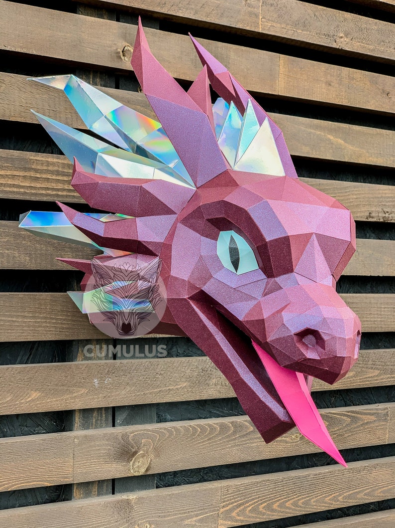 Download Dragon Papercraft 3d Svg Dxf Pdf Diy Low Poly Paper Crafts Decor Model Template Papercraft Paper Party Kids Colonialgolfhart Com