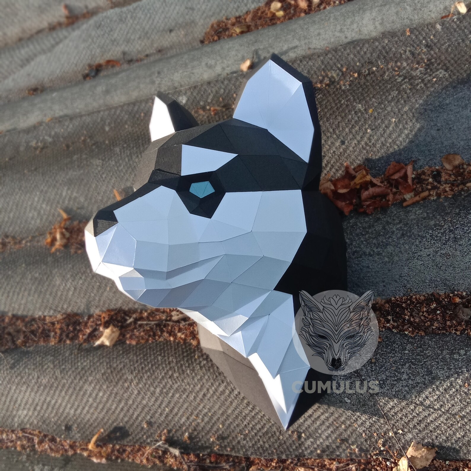 Husky Papercraft 3D SVG DXF Pdf DIY low poly Dog paper crafts | Etsy