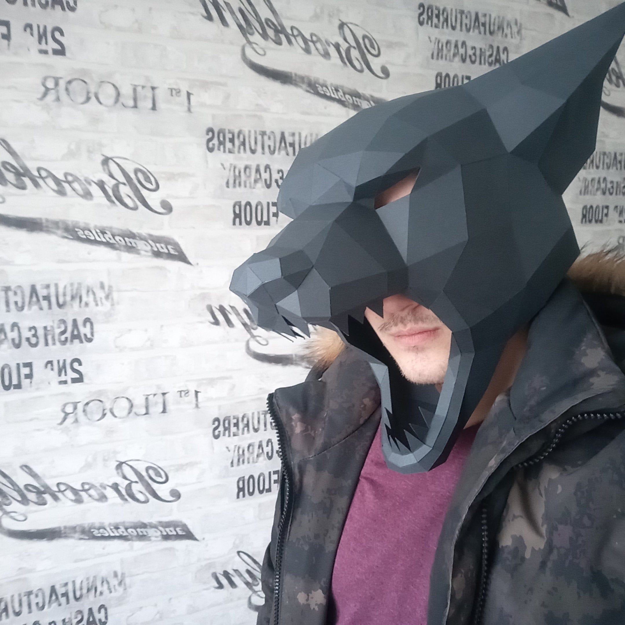 Wolf Mask Papercraft 3D DIY low poly paper crafts decor model | Etsy