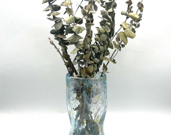 Marble Pattern Glass Flower Vase Handmade, Glass Flower Vase , Vase for Flowers