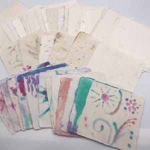 Handmade Paper with Flowers Seeds Paper Color inclusions Affirmation Paper Card Paper Letter Paper