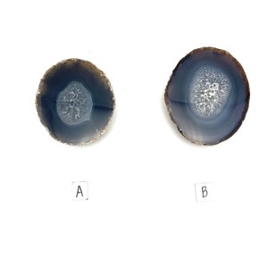 Tranches de cristal d'agate avec support TRANCHES D'AGATE ÉPAISSES agate bleue image 3