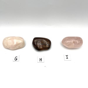 Grandes pierres précieuses en cristal roulé, pierre de palmier, pierre d'inquiétude, quartz clair, améthyste chevron, améthyste, bronzite, quartz rose image 7