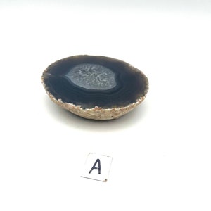Tranches de cristal d'agate avec support TRANCHES D'AGATE ÉPAISSES agate bleue image 6