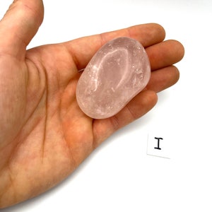 Large Tumbled Crystal Gemstones, palm stone, worry stone, clear quartz, chevron amethyst, amethyst, bronzite, rose quartz image 9