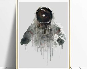 Astronaut Wall Art Etsy