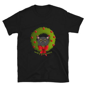 Merry Purrismas T Shirt, Christmas Holiday T Shirt, Funny Christmas T Shirt, Christmas Cat Gifts T Shirt, Christmas Cat Outfit