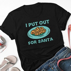 T-shirt drôle de Noël avec le père Noël, chemise de Noël, t-shirt de Noël drôle, t-shirt de Noël en famille, t-shirt unisexe à manches courtes