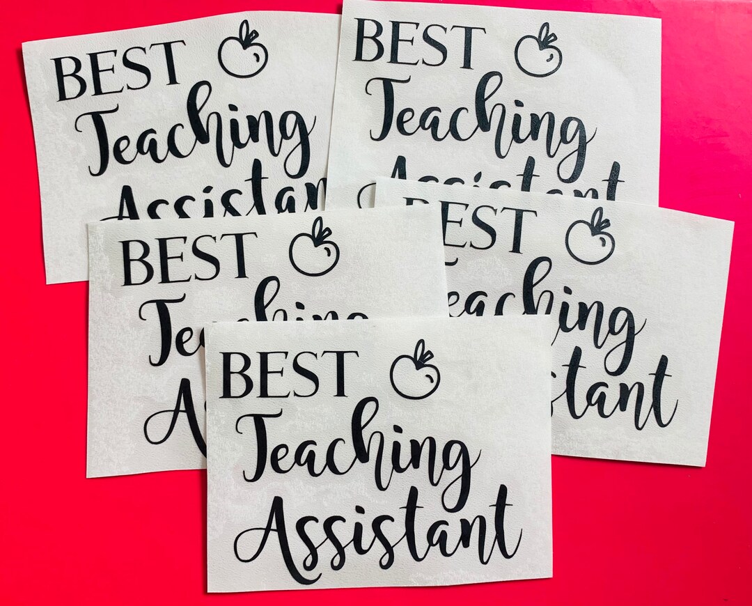 Teaching assistant decal, teaching assistant label, teacher sticker ...