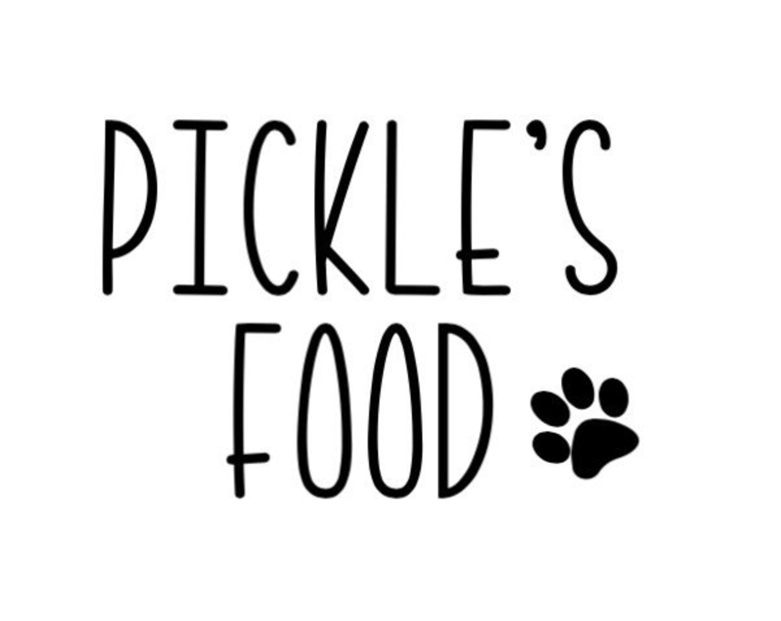 Pet Food Label With Paw Print Dog Food Sticker Cat Food Etsy