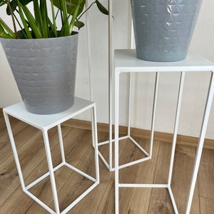 Plant stand white, Flower stand, Plant shelves, Plant holder, Plant rack, Tall flower rack, Pot holder, Flower rack, metal, indoor, outdoor image 5