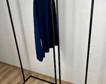 Metal Clothing Rack black, Garment Stand, Wardrobe Rack, Clothes Stand, Attire Rack, Sturdy Apparel Display, Garment Holder, Wardrobe Stand