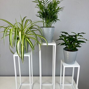 Plant stand white, Flower stand, Plant shelves, Plant holder, Plant rack, Tall flower rack, Pot holder, Flower rack, metal, indoor, outdoor image 8