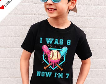 7 Year Old Boy Gift, Baseball Drip Birthday Shirt, Baseball Ice Cream Drip, Baseball Birthday Party, Baseball Gifts For Boys Birthday Kids