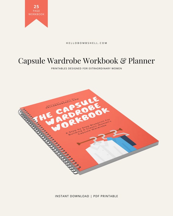 Capsule Wardrobe Planner Printable, Capsule Wardrobe Workbook, Outfit Planner