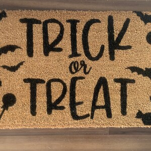 Trick-or-Treat Halloween Outdoor Coir Welcome Mat